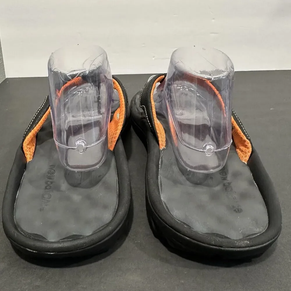 New Balance Minimus Vibram Sandals Mens Size 12 Black Orange Minimalist Thong NB